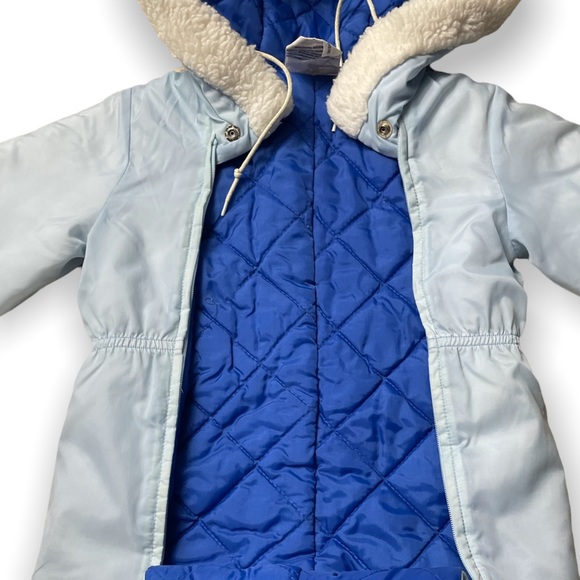 COPY - Vintage Sears Baby One Piece Snow Suit Light And Fark Blue 6-24 Months - Picture 7 of 8